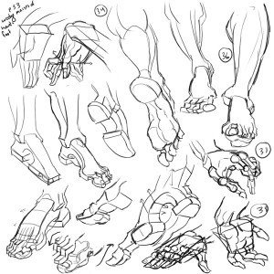 dessiner les mains et les pieds