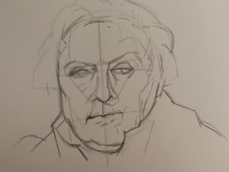 dessiner un portrait trame