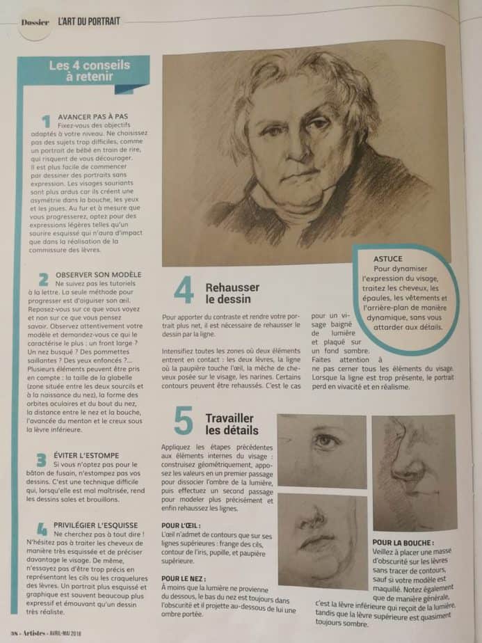 construire son dessin portrait