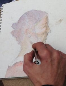 le portrait à l'aquarelle