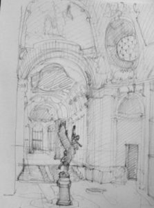 Petit palais dessin de perrspective dans Paris