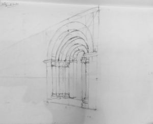 Cité de l'architecture dessin au crayon stage dessin perspective