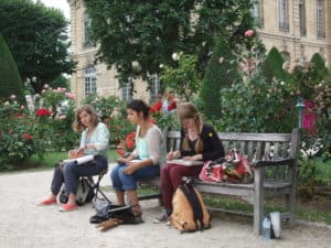 stage de dessin en extérieur