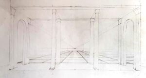 dessin Cité idéale stage atelier perspective