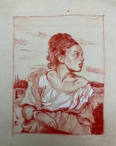 Dessin Delacroix Louvre Sanguine