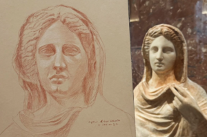 stage du portrait du dessin à la peinture